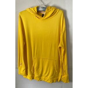 Kangol Mens Yellow Long Sleeve Hoodie Viscose Stretch K8637 Size Large